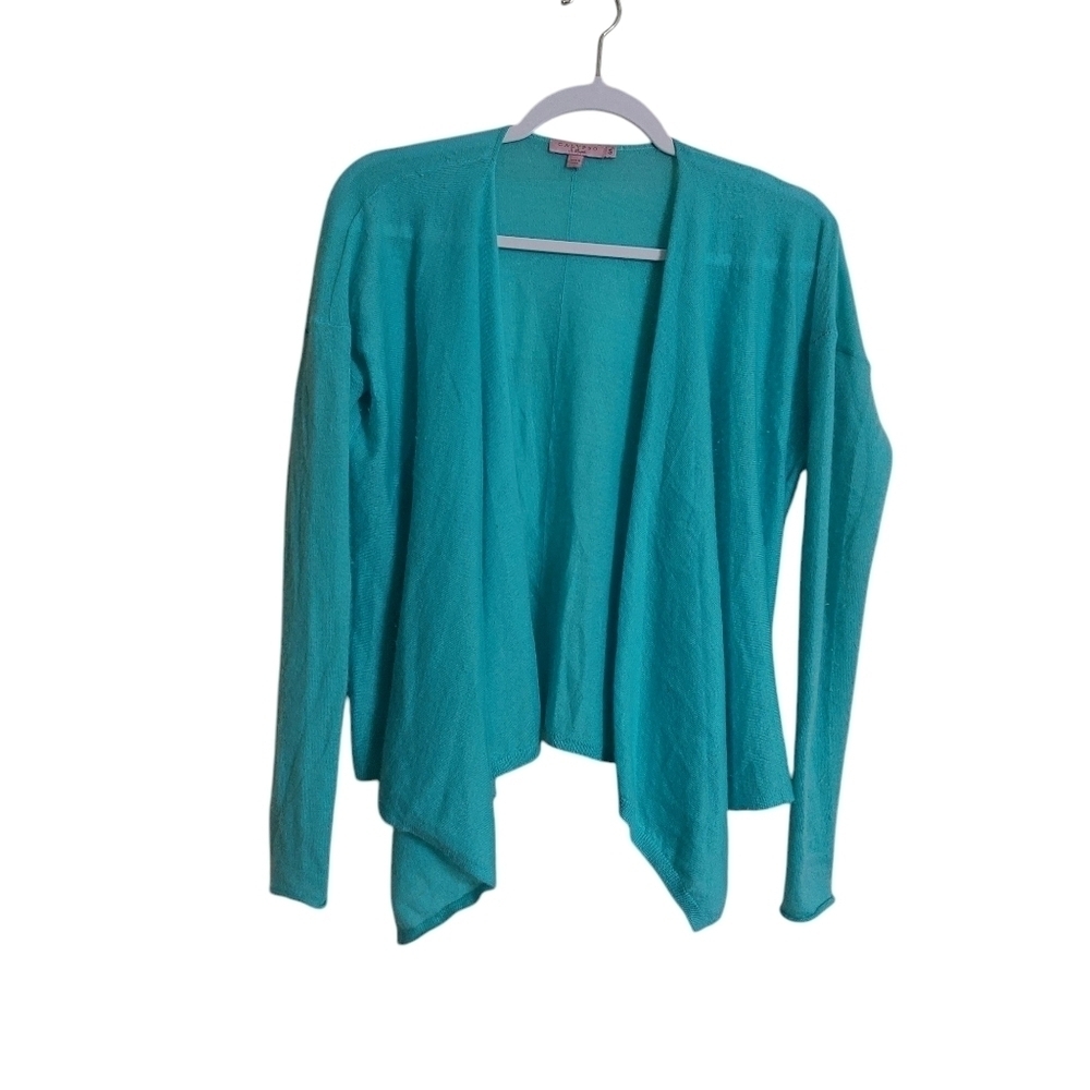 Calypso St. Barth  Cashmere Cardigan Sweater with Open Front and Long Sleeves- S